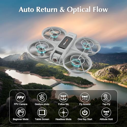 Drones for Adults with Camera 2K, Upgraded 4.5inch LCD RC Screen Remote Control, Brushless Motor Smart FPV Quadcopter for Kids Beginners, Auto Hovering, 3D Flips, Headless Mode, Follow Me, 2 Batteries, 30 Mins Flight Time, Great Gift Toy for Boys and