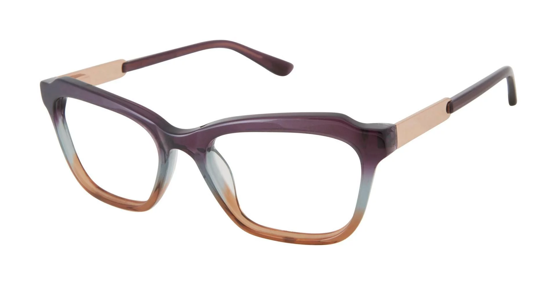 NEW GX by GWEN STEFANI GX 067 Purple & Brown Eyeglasses 52mm with GX Case