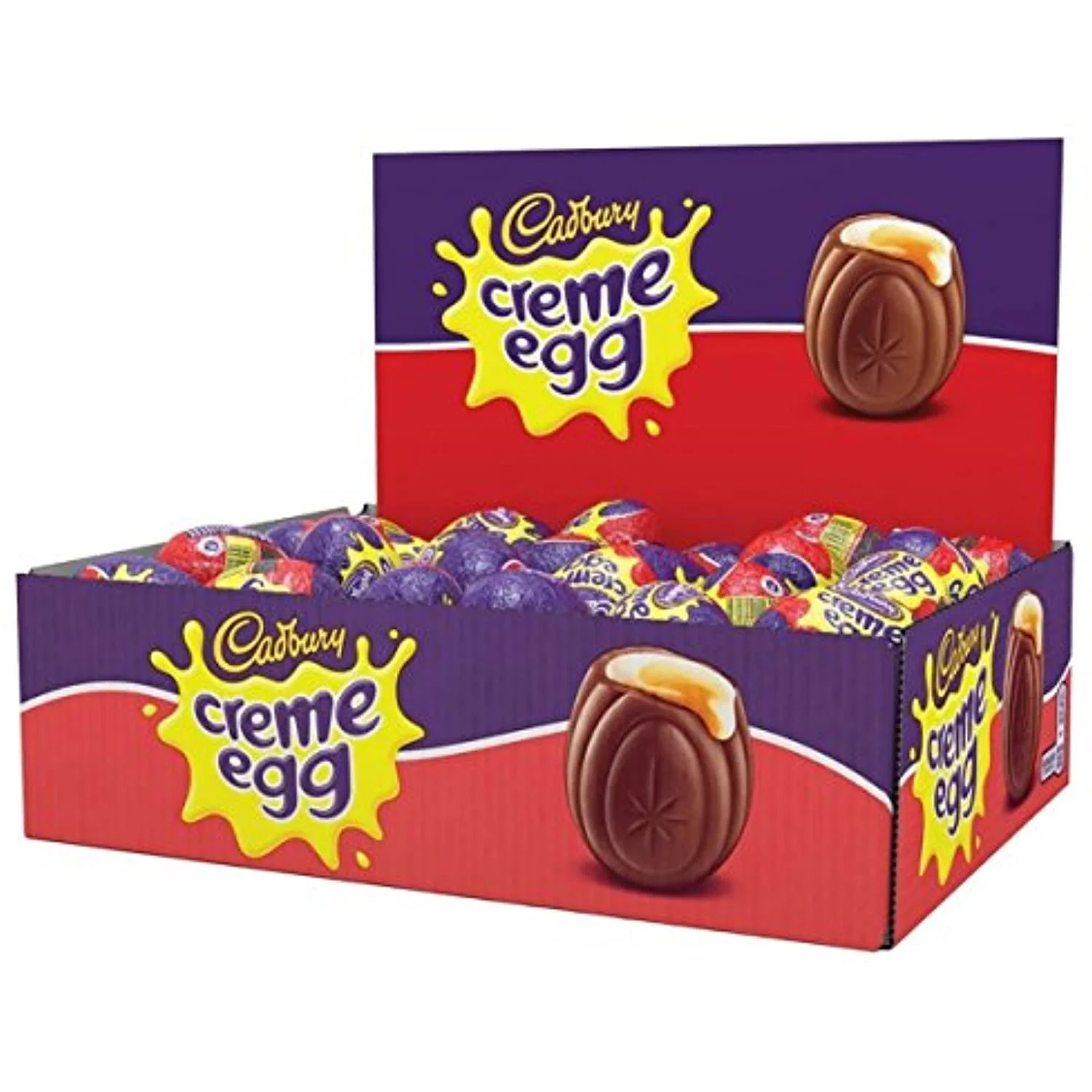 Original British Cadbury Creme Eggs Large Box (Imported From The Uk) Pack Of 48 Eggs