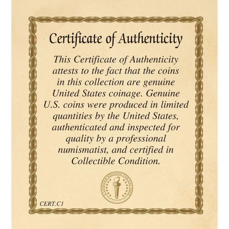 American Coin Treasures Coin Pendant Necklace Walking Liberty Half Dollar - 24 Inch Rope Chain