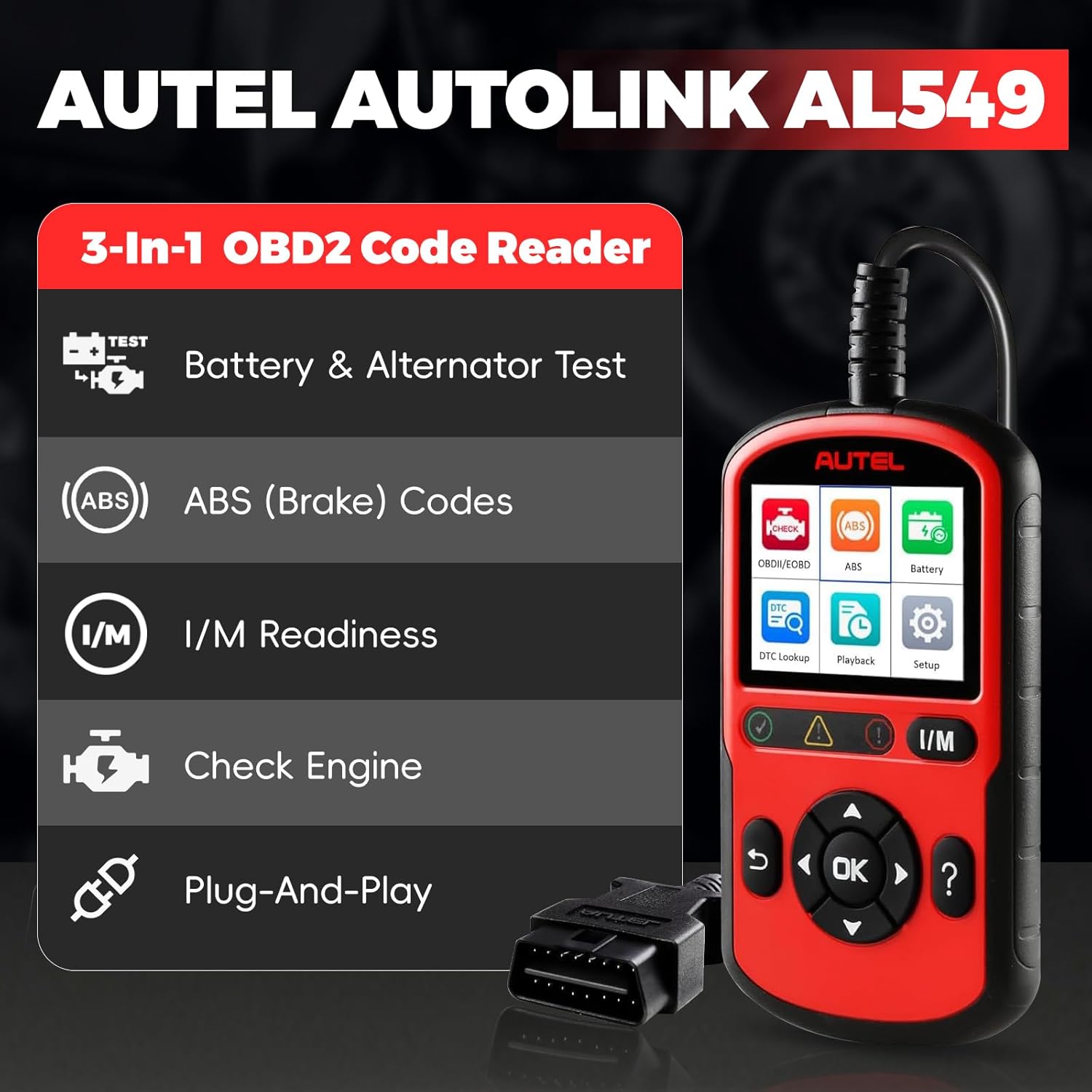 Autel Scanner MaxiCOM MK808Z-BT with Autolink AL549 OBD2 Scanner, Bidirectional Scan Tool with 28+ Services, Upgrade of MaxiCheck MX808S & MK808S