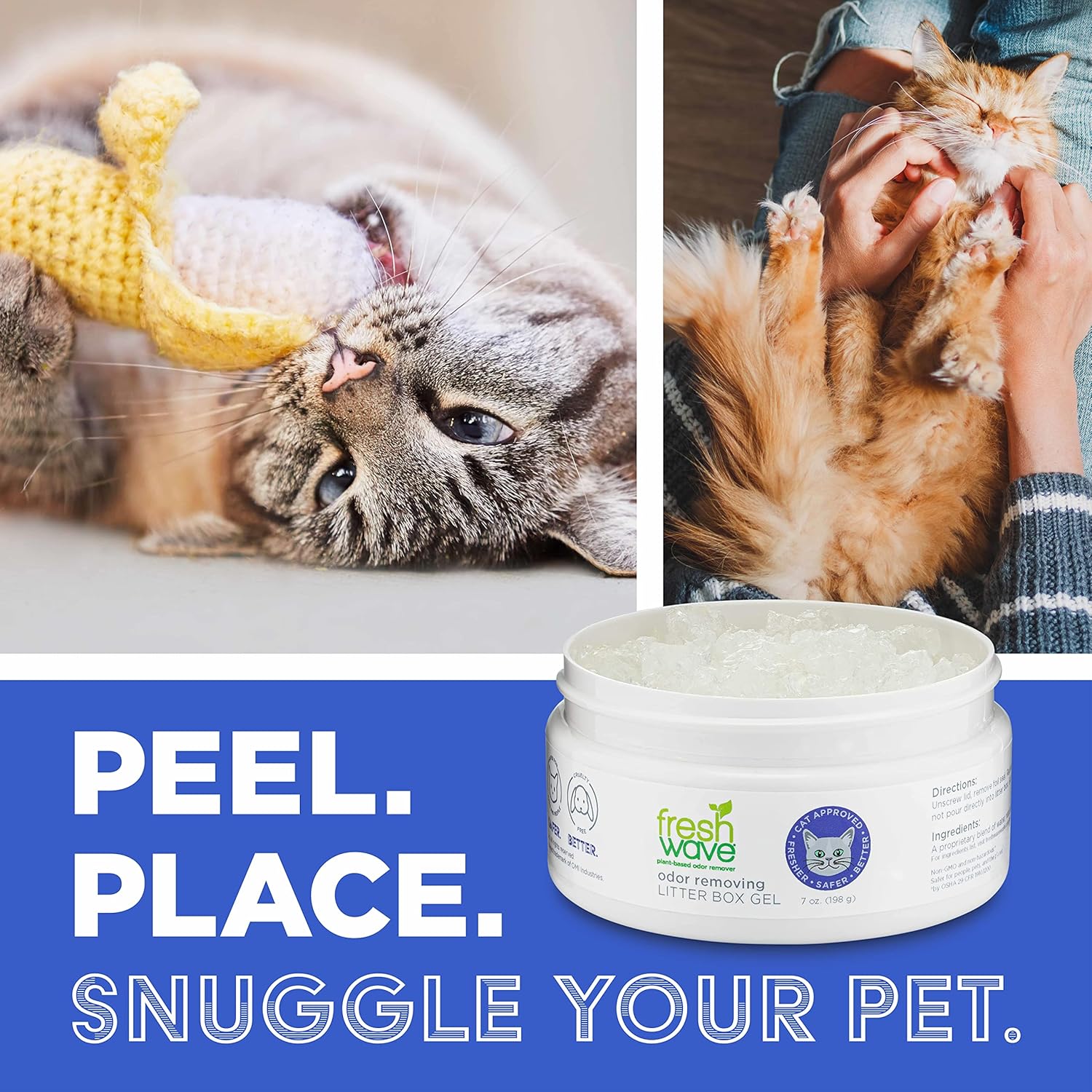 Fresh Wave Odor Removing Litter Box Gels (3) 7 oz. Gels