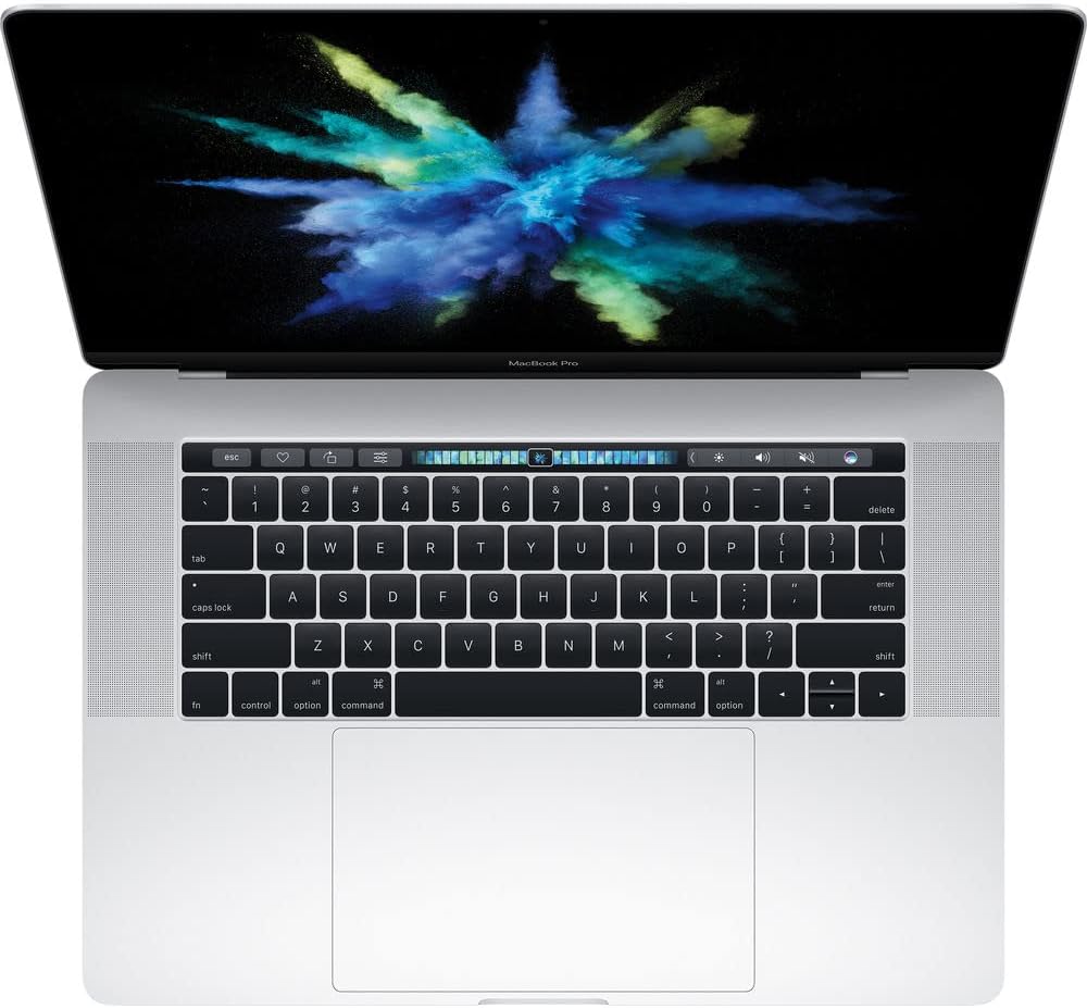 Apple 2016 MacBook Pro with Touch Bar 2.6GHz Intel Core i7 (15-inch, 16GB RAM, 512GB SSD Storage) - Silver (Renewed)