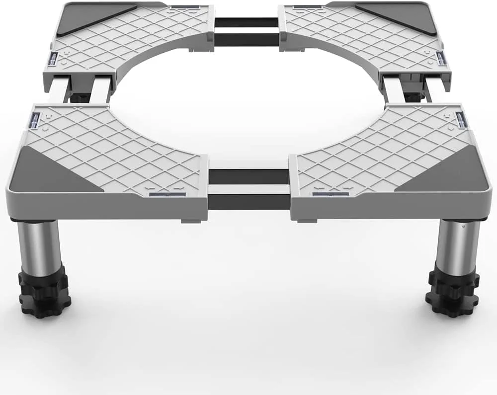 Mini Fridge Stand Universal Refrigerator Stand Adjustable Stand Base FU9721 Silver