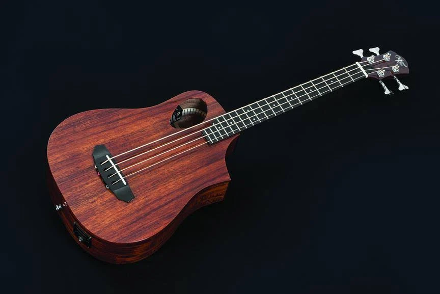 Michael Kelly Sojourn Port Acoustic Electric Travel Bass Guitar Koa