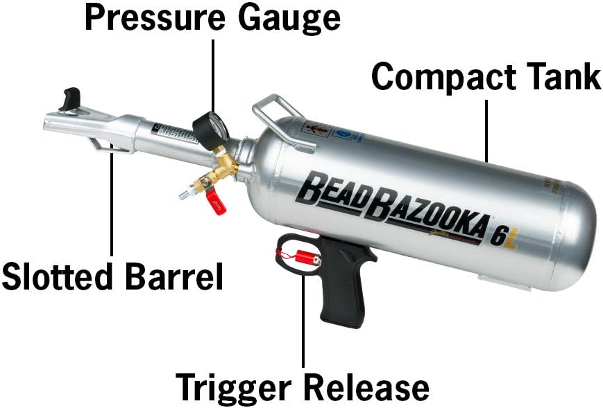 Gaither Handheld Bead Bazooka - Professional Automotive Tools, Bead Seater Blaster Tool with Rapid Air Release, Tire Inflator for Passenger and Commercial Vehicles, 6 Liter
