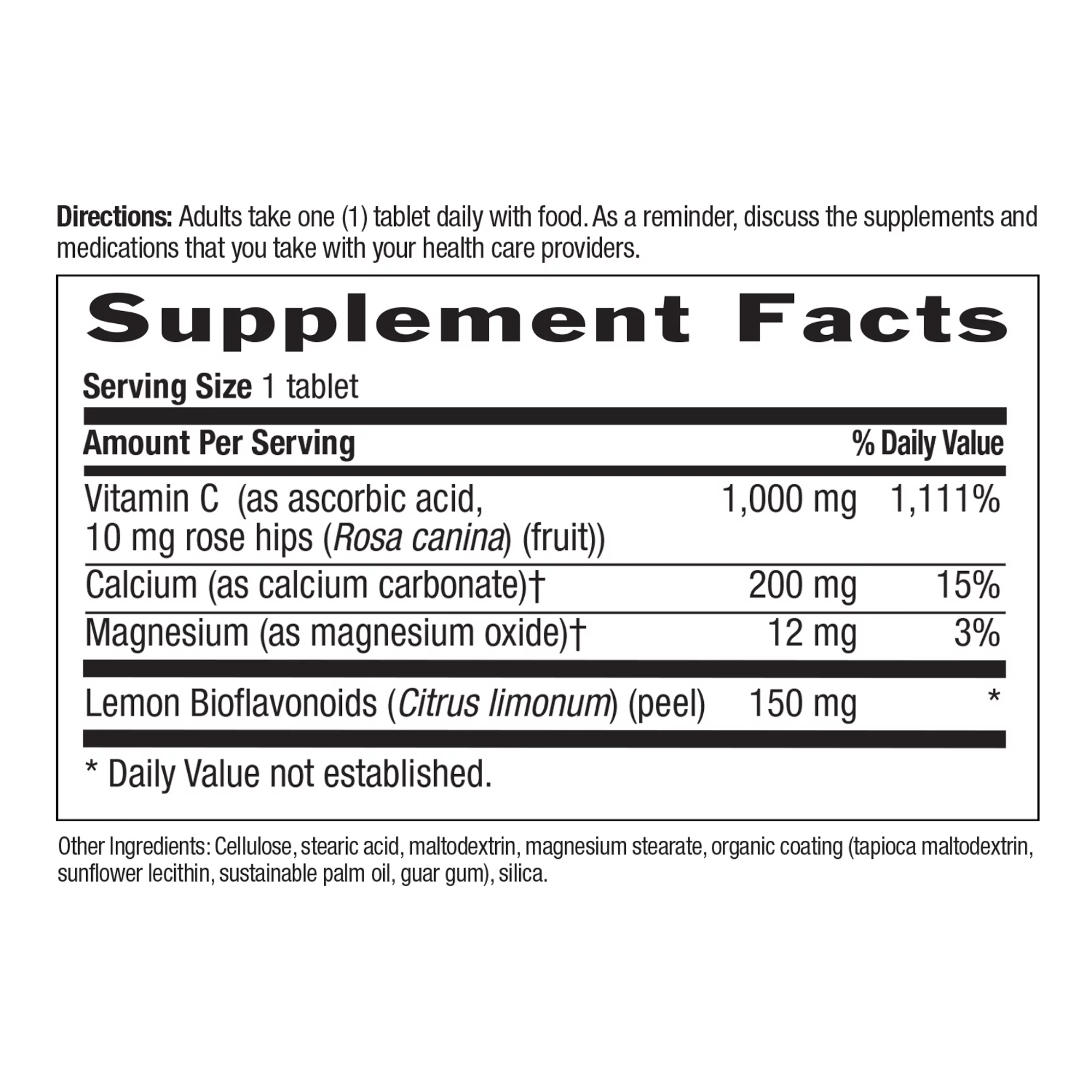 Country Life Buffered Vitamin C, 1,000 mg, 250 Tablets