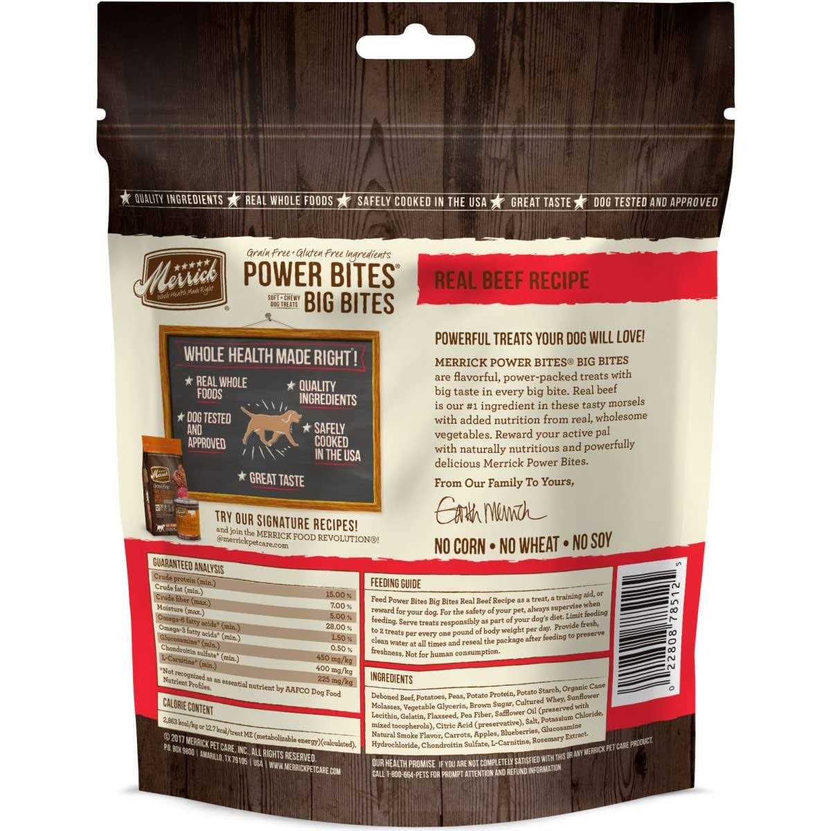 Merrick Dog Treats Power Bites - Pet Supplies online store