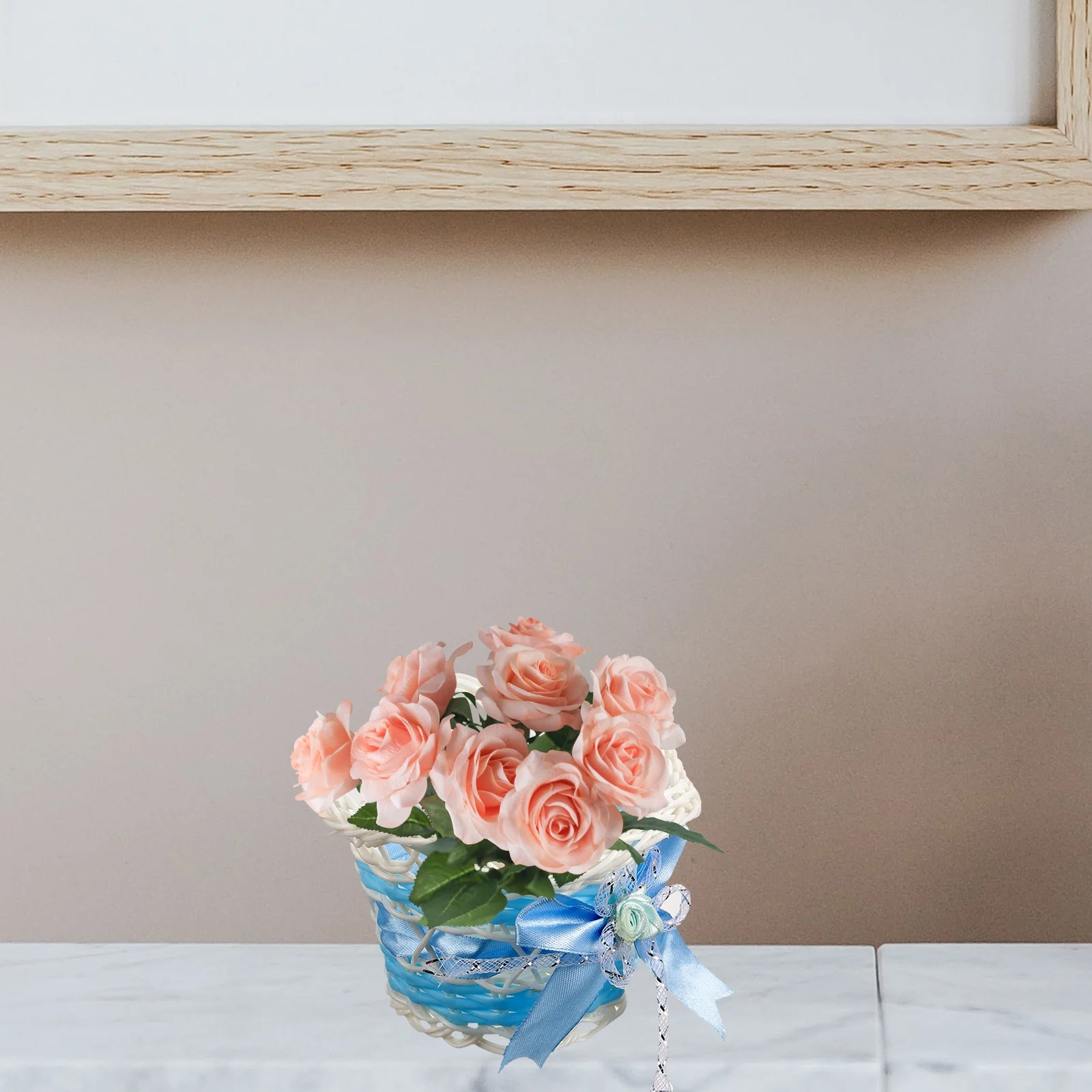 4 Pcs Rattan Flower Basket Living Room Pot Artistic