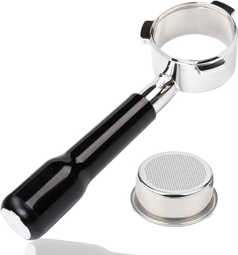 Espresso Portafilter 54mm Bottomless - Compatible with Breville Bambino, Duo-Temp, Infuser, Barista Express, Barista Touch, Barista Pro, Sage Barista Machine - Stainless Steel with Filter Basket