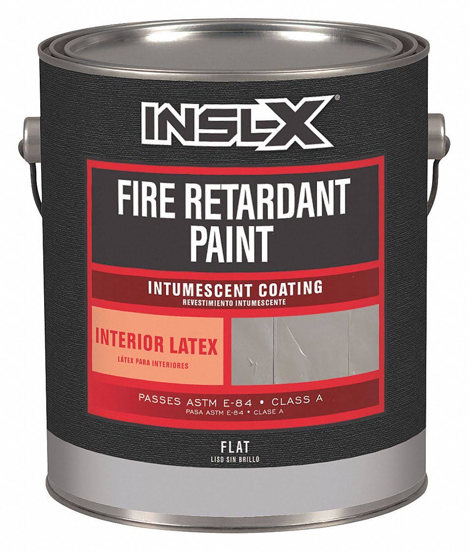 Insl-X 1806553 Fire Retardant Paint Flat White Latex Intumescent Coating 5 Gal