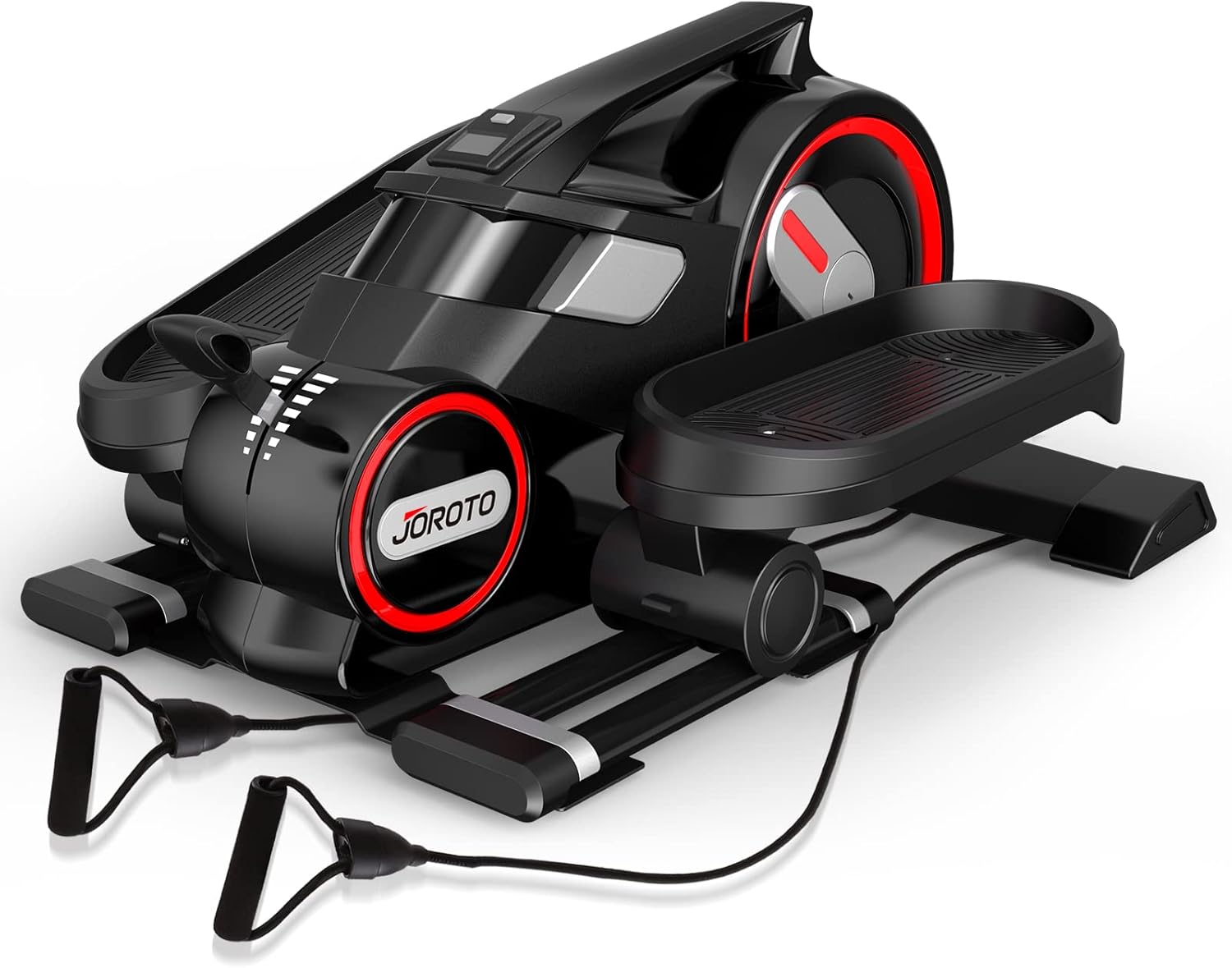 JOROTO Under Desk Elliptical Super Quiet 8 Levels Magnetic Resistance Mini Elliptical with Unique 2 Rail Roller System Design Standing Sitting Compact Mini Exerciser for Home Office