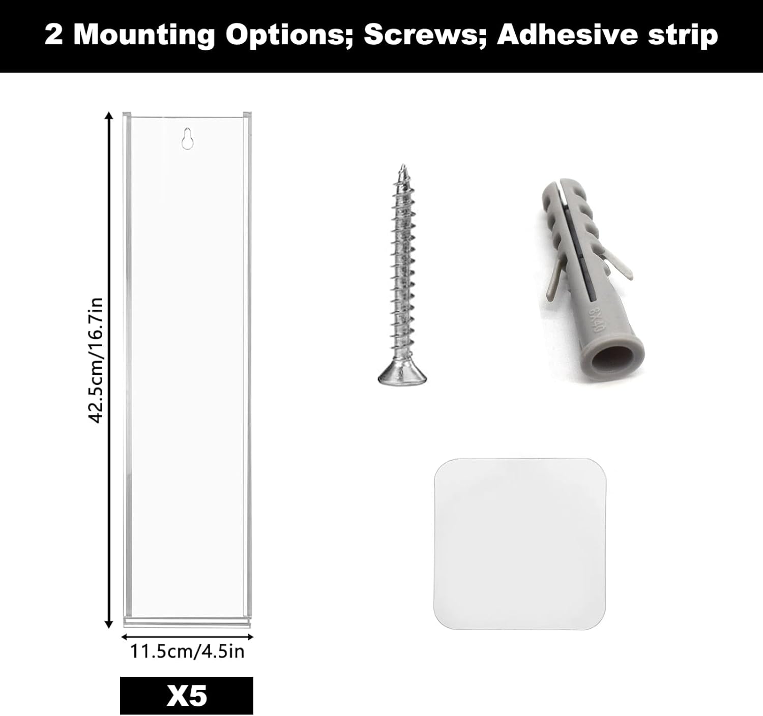 5 Pack Display Case Compatible with Hot-Wheels Match-Box Packaged Cars, Wall Display Case for Packaged Cars, Toy Car Storage Case Organizer Display Shelf Rack