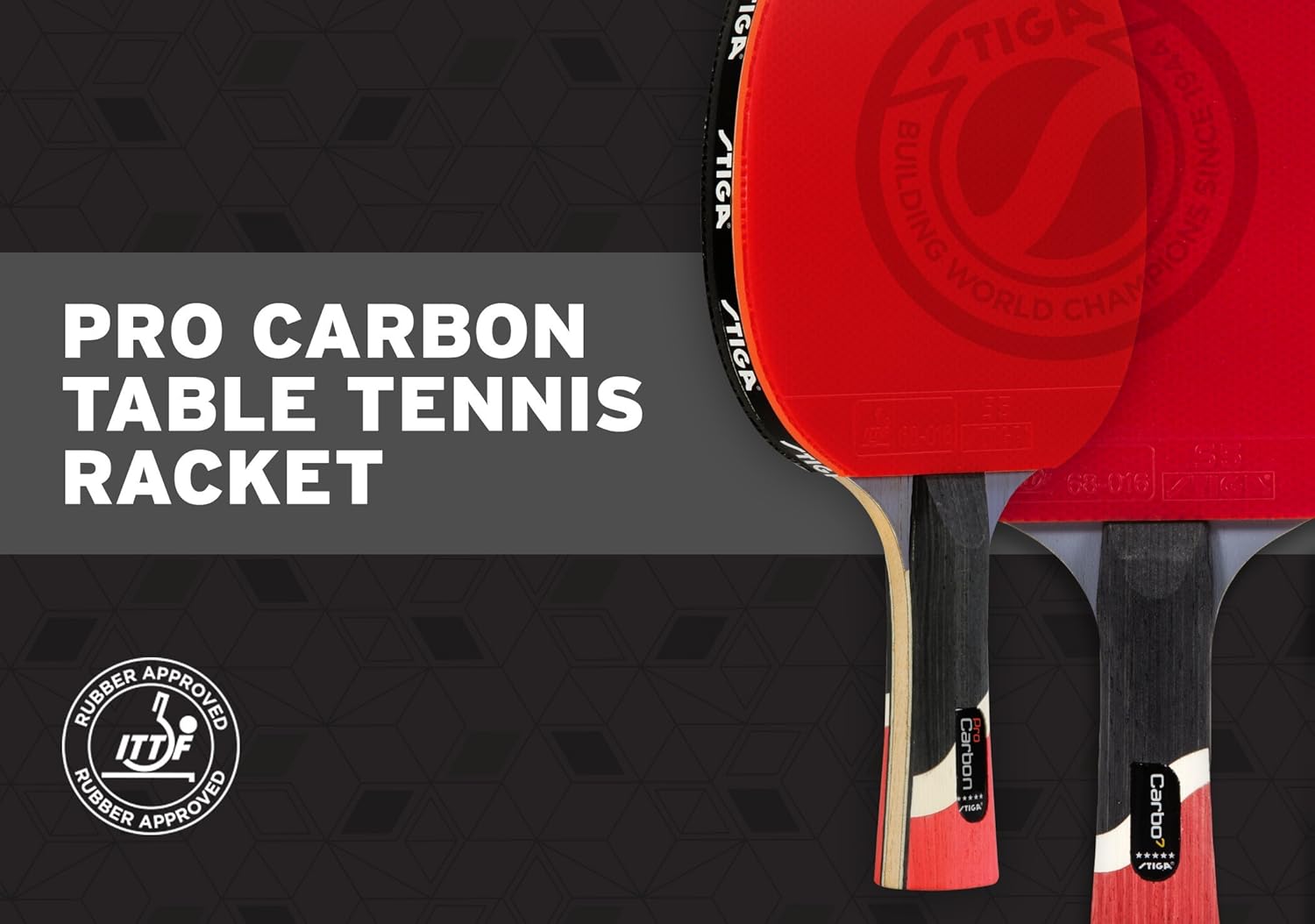 STIGA Pro Carbon Performance-Level Table Tennis Racket with Carbon Technology for Tournament Play