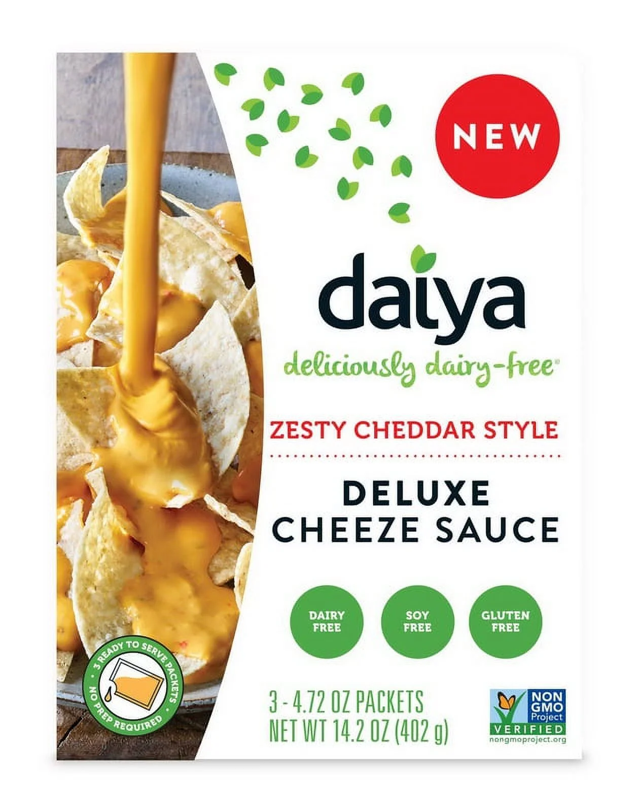 (Price/Case)Daiya 3DFU19-327461 Daiya Zesty Cheddar Style Deluxe Sauce Cheeze Sauce Dairy-Free Gluten-Free Soy-Free And Plant Based