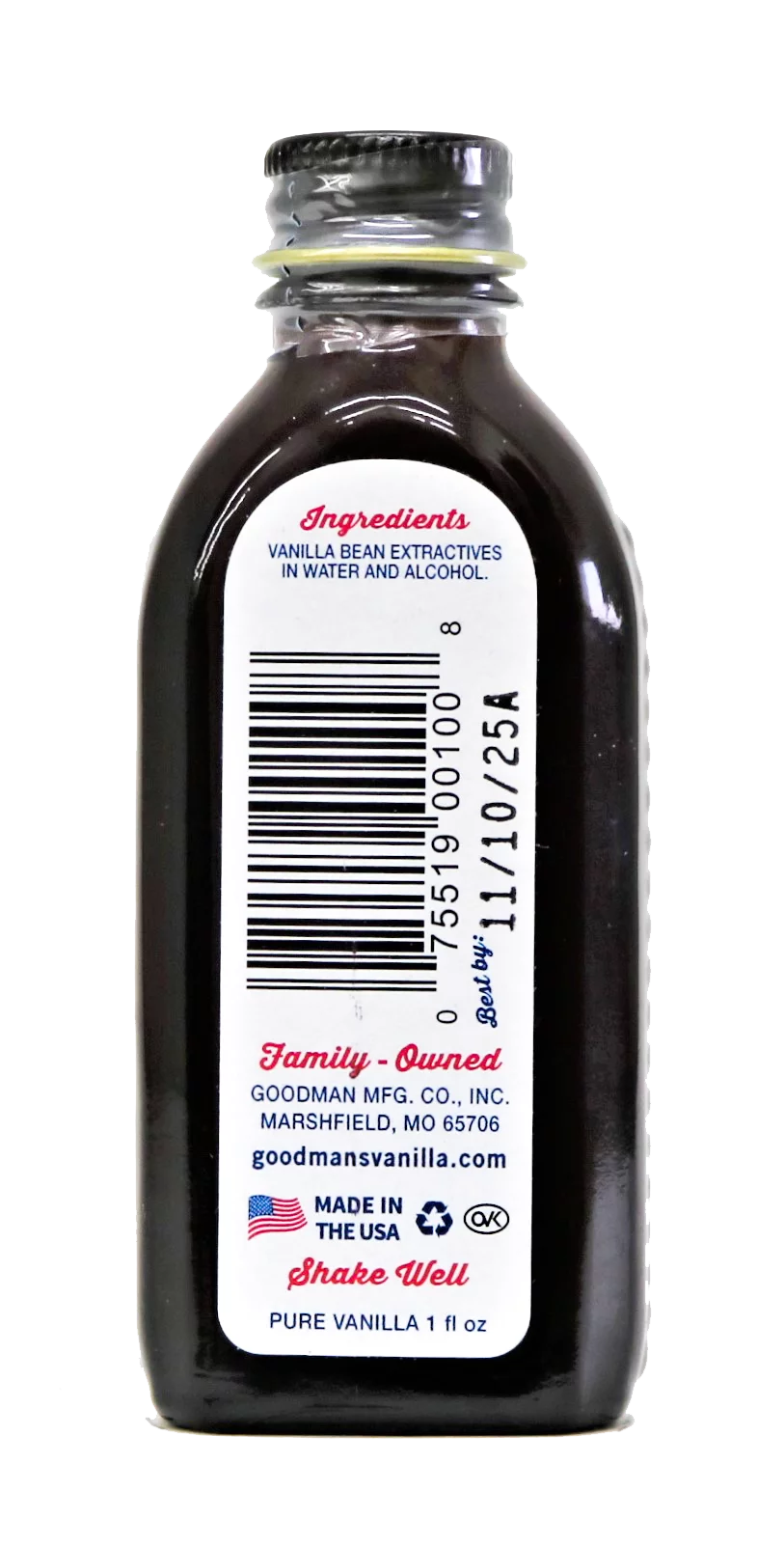 Goodman's Pure Vanilla Extract 1oz