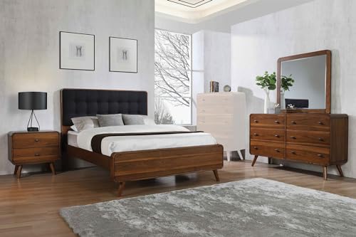 Coaster Robyn Eastern King Bed 4-Piece Set, Dark Walnut