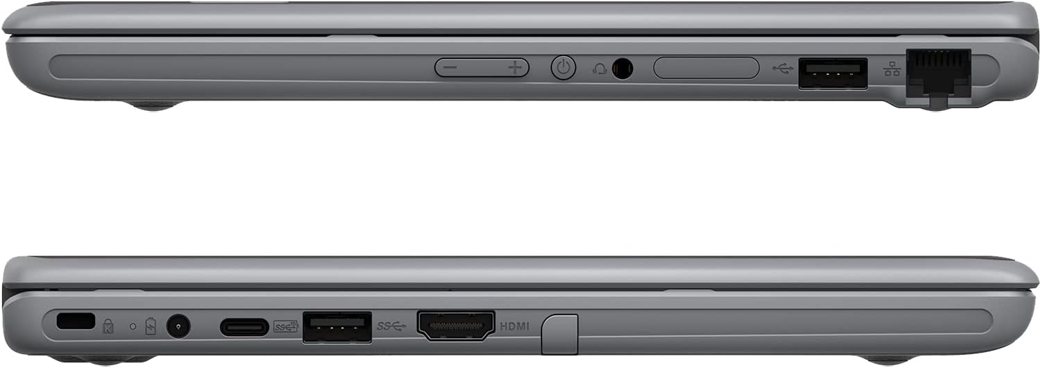 Asus Student Laptop, 12 inch IPS Anti-Glare Eye-Care HD Display, Intel Celeron N4500, Military-Grade Durability, Wi-Fi 6, Windows 10 Pro (4GB RAM | 256GB SSD), (BR1100CKA-XS04) (Renewed)