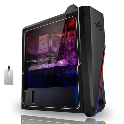 Asus 2022 ROG Gaming Desktop, Intel Core i7-12700F Processor, 32GB DDR4 RAM, 1TB PCIe SSD + 1TB HDD, NVIDIA GeForce RTX 3060 12G, Win 11 Pro, Black, 32GB USB Card