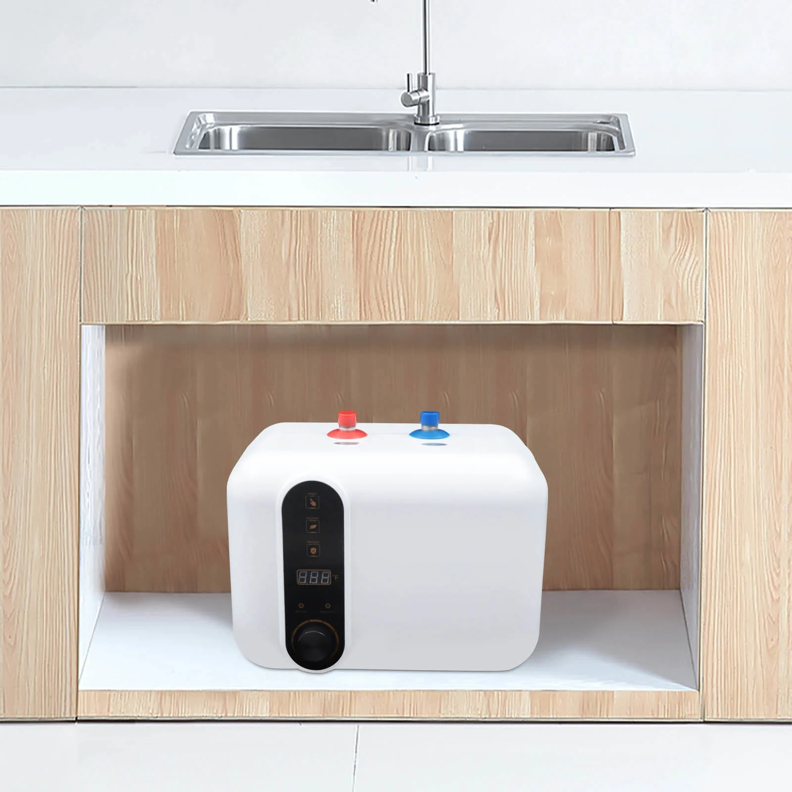 DENSET Instant Electric Hot Water Heater Shower Compact Mini-Tank Storage RV 10L 1500W Electric Hot Water Heater 110V Compact Mini-Tank Storage