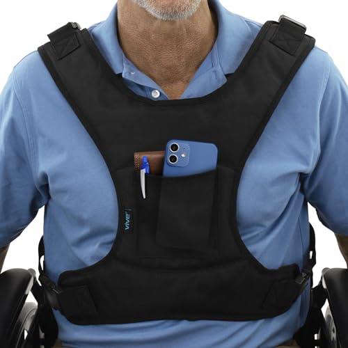 Vive Wheelchair Harness for Adults - Wheelchair Seat Belt - Safety Belt for Elderly - Torso Support Vest Restraint - Wheelchair Seatbelt Body Harness for Disabled - Adjustable Straps Prevent Sliding