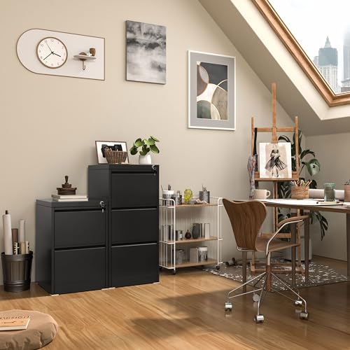 INTERGREAT 4 Drawers File Cabinet with Lock, 18