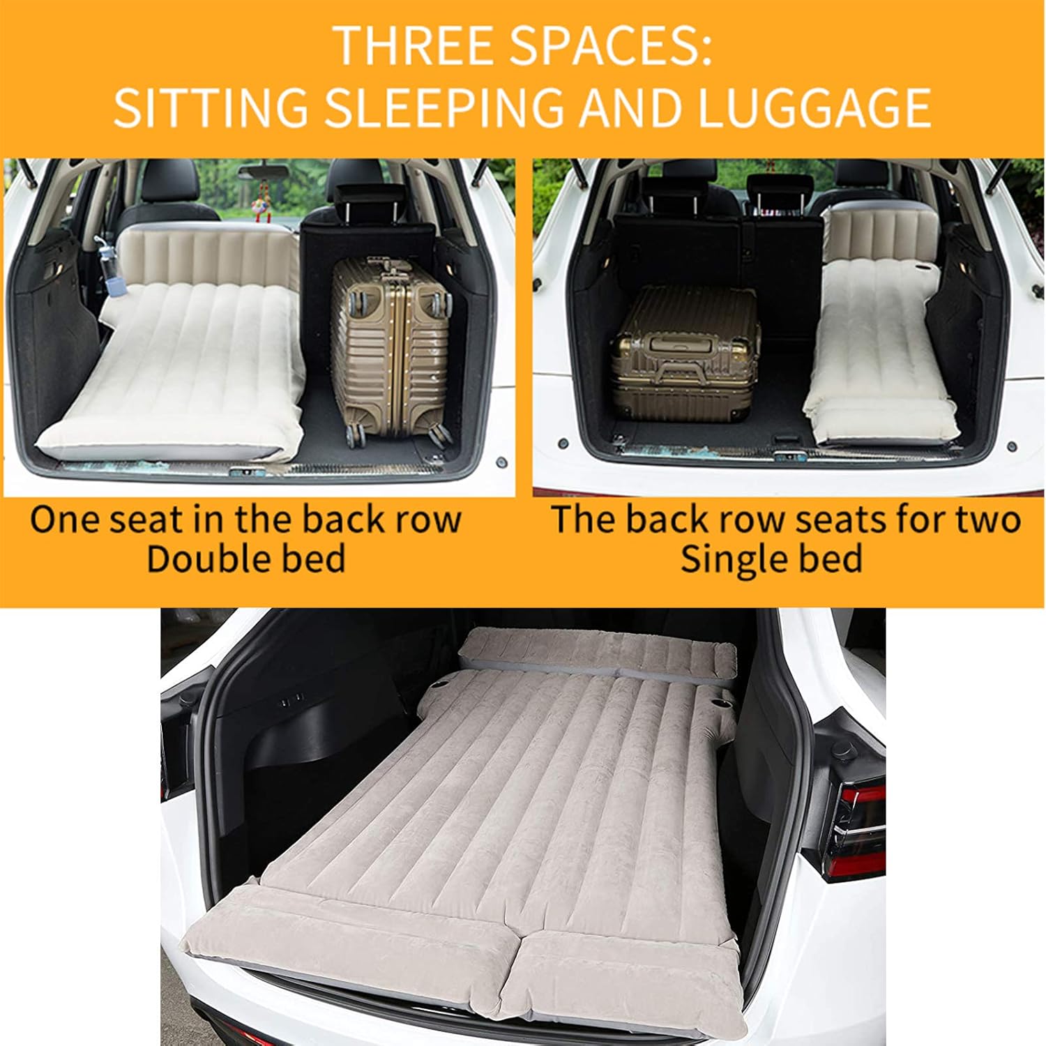 Air Mattress Bed for Tesla Model Y, 3, S, X 5 Seater,Inflatable Bed Camping Accessories Mattress(Multi-Purpose)