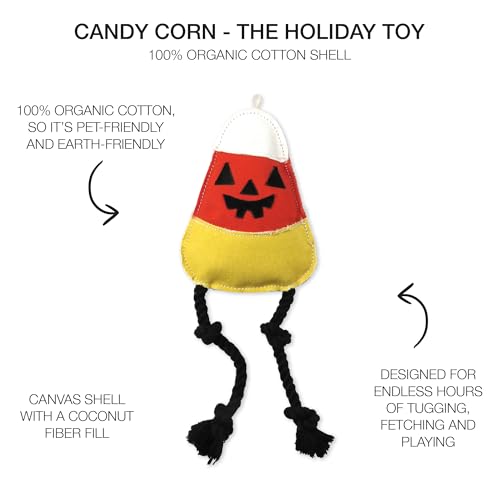 Multipack Stuffed Dog Toys Durable Cotton Canvas with Coconut Fill for All Pet Breeds, Candy Cane, One Size