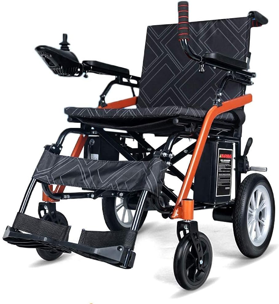 Fashion Portable Wheelchair Aluminum Travel Electric Powerchair Ultra Portable Folding Power Wheelchair 7X12