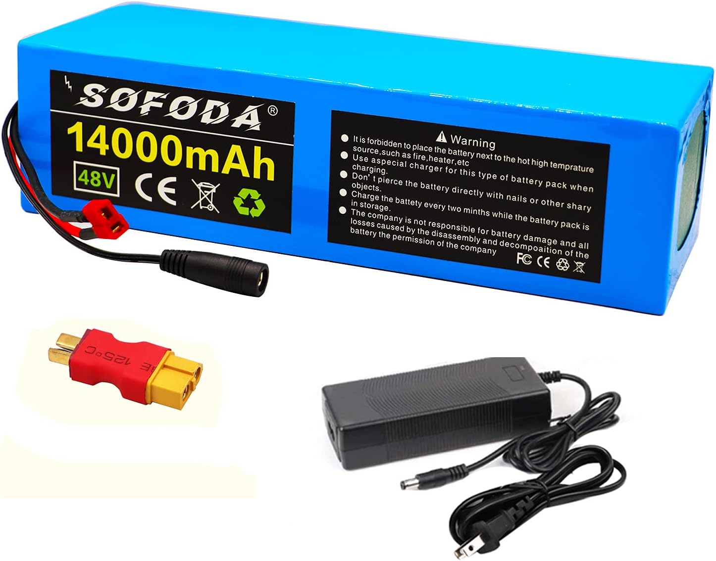 48v 10/14/20/25Ah ebike Battery for Electric Bicycle/Ebike Battery, which 48 Volt Lithium Battery Charger, for 1000W 750W 500W /Electric Bike/Scooter Battery/Electric Bicycle/Ebike