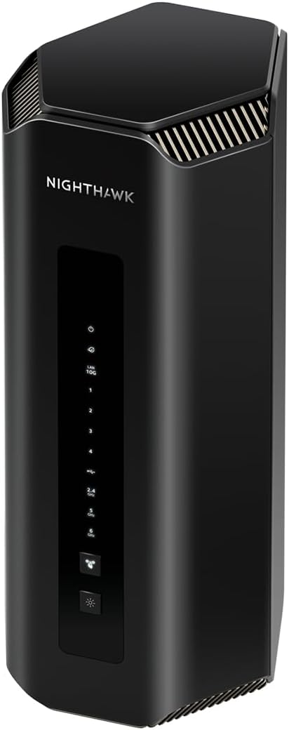 NETGEAR Nighthawk Tri-Band WiFi 7 Router (RS700S) - BE19000 Wireless Speed (up to 19Gbps) – 10 Gig Port - Coverage up to 3,500 sq. ft., 200 Devices – 1-Year Armor Included