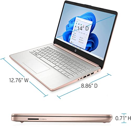 HP Stream 14 Laptop, Intel Celeron Core, 4 GB RAM, 64 GB Storage, 14” HD Anti-Glare Display, Windows 11, Long Battery Life, Thin & Portable, Includes 1-Year Microsoft 365, TiTac, Indigo Blue