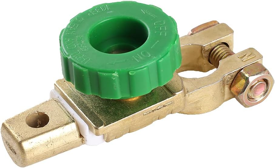 Auto Motor car Motorcycle Battery Terminal Connection Quick Disconnect Switch Rotary Disconnect Isolator Auto and Truck Parts Battery Power Off Switch (Green)