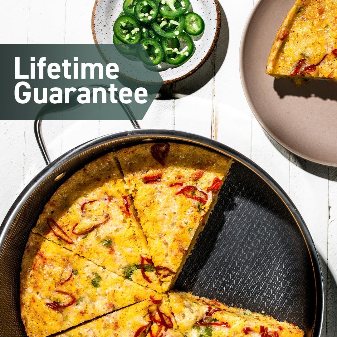 HexClad 16 Piece Hybrid Stainless Steel Cookware Set - 6 Piece Pan Set, 6 Piece Pot Set, 7 Quart Deep Fryer and 14 Inch Wok, Stay Cool Handles, Induction Ready, Non-Stick