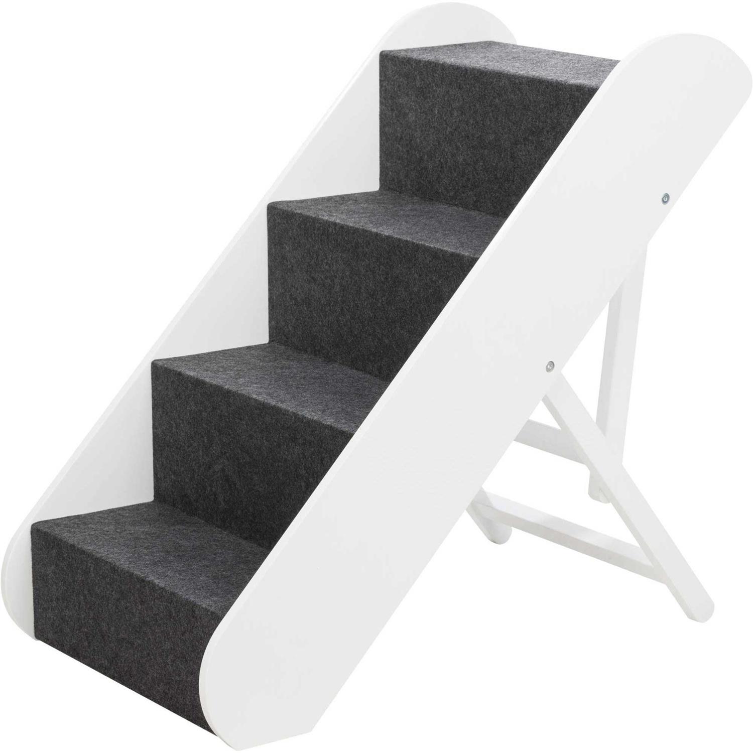 TRIXIE Adjustable Pet Steps 4-Steps White - Pet Supplies online store