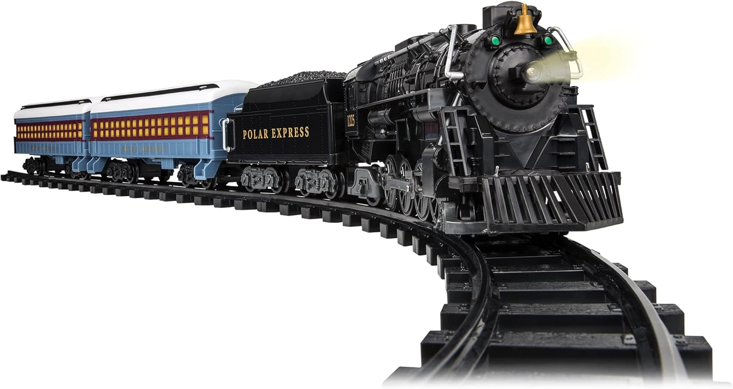 Lionel The Polar Express Ready-to-Play Set, Battery-Powered Berkshire-Style Model Train Set with Remote , Black