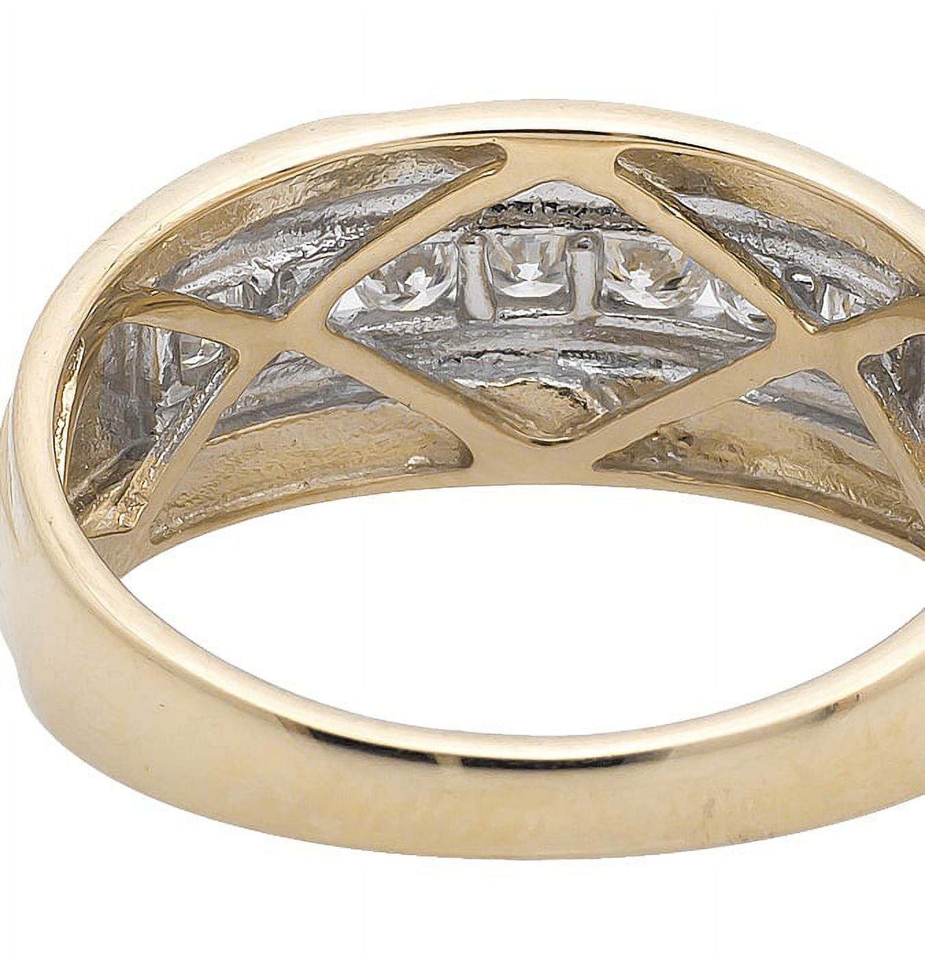 Men's 10K Yellow Gold 1 Row Channel Set Genuine Diamond Wedding Ring Band 0.50ct