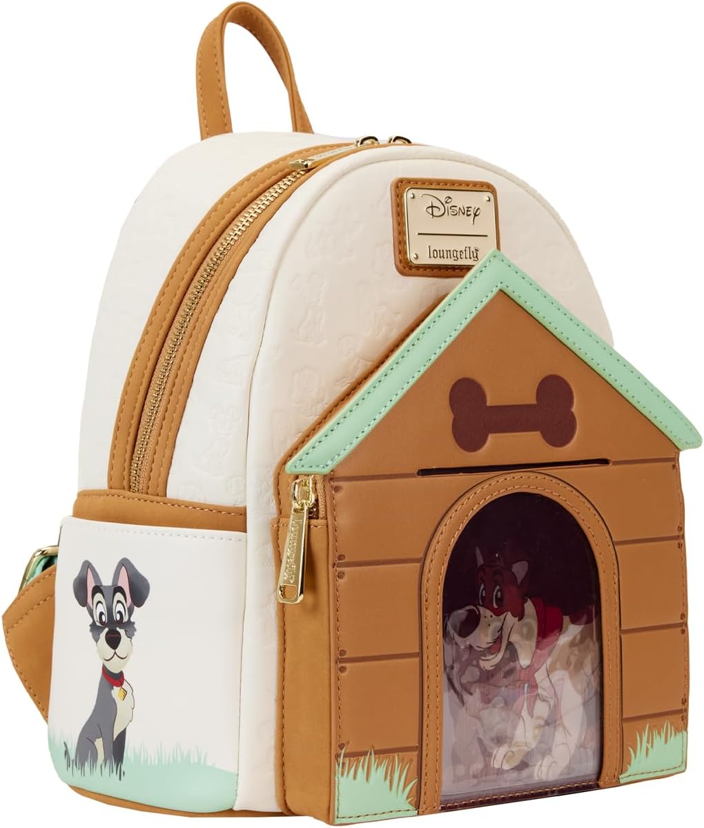 Loungefly Disney I Heart Dogs Dog House Triple Lenticular Double Strap Shoulder Bag