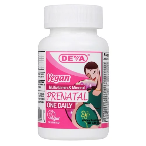 Deva Nutrition Prenatal Multivitamin And Mineral One Daily Tablets, Vegan - 90 Ea, 3 Pack