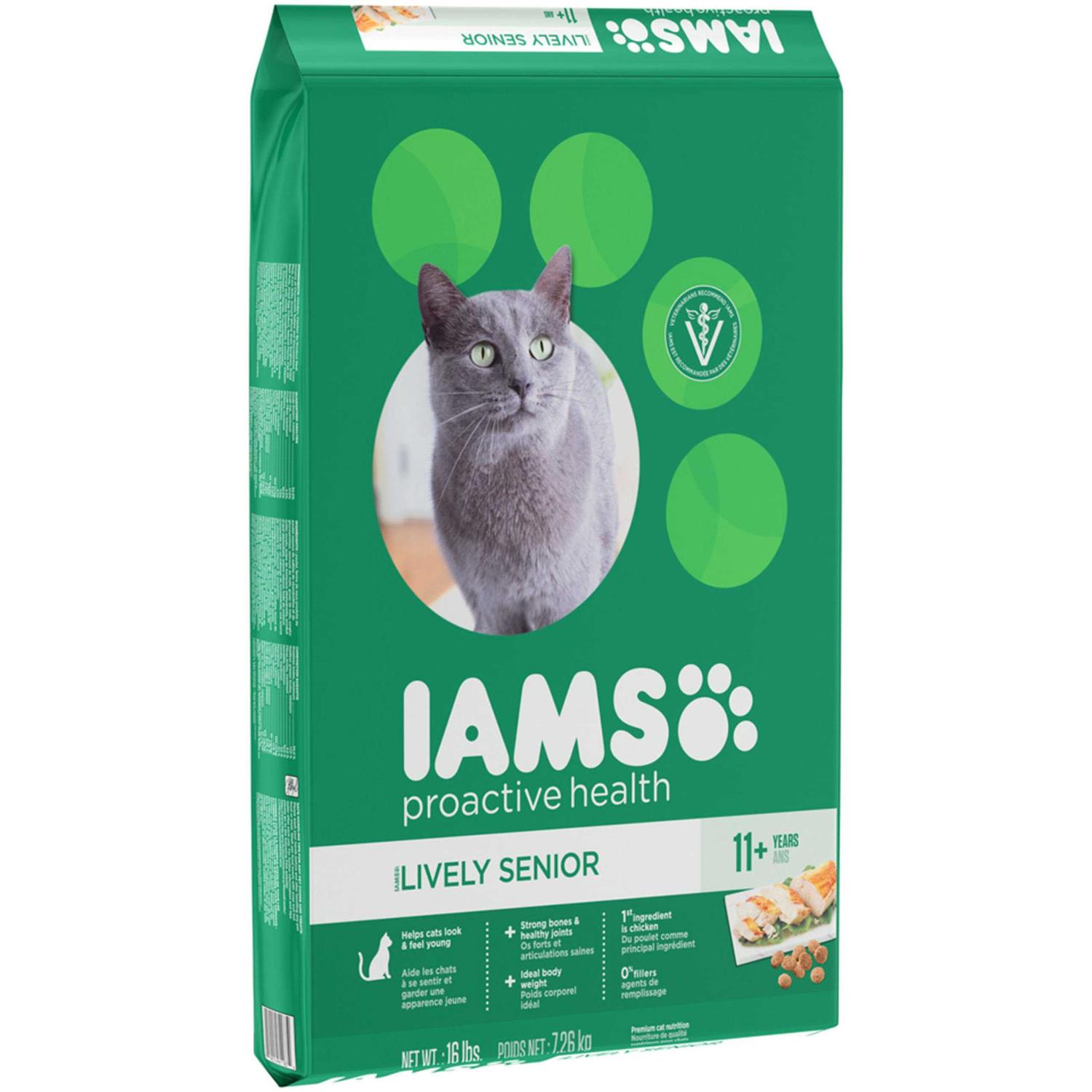 IAMS ProActive Lively Senior Dry Cat Food - Pet Supplies online store