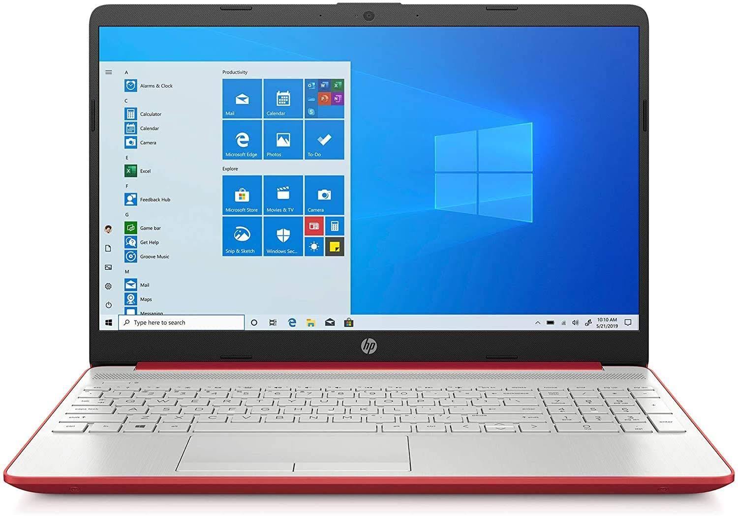 HP 15-dw0081 Pentium Silver N5000 1.1GHz 500GB 4GB Win10 Webcam Scarlet Red