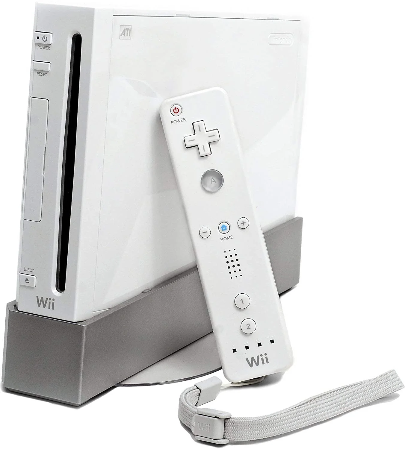 Immerse Yourself in Gaming Wii Console White With Wii Remote Controller, Wireless Gamepad, Silicone Case White & Black HDMI Cable BOLT AXTION Bundle Like New
