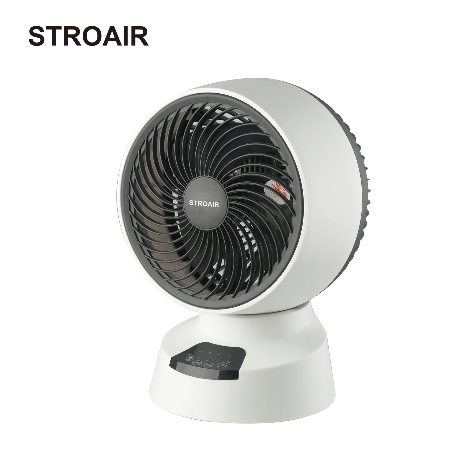 STROAIR Table Fan Oscillating Quiet Small Air Circulator Fan,White
