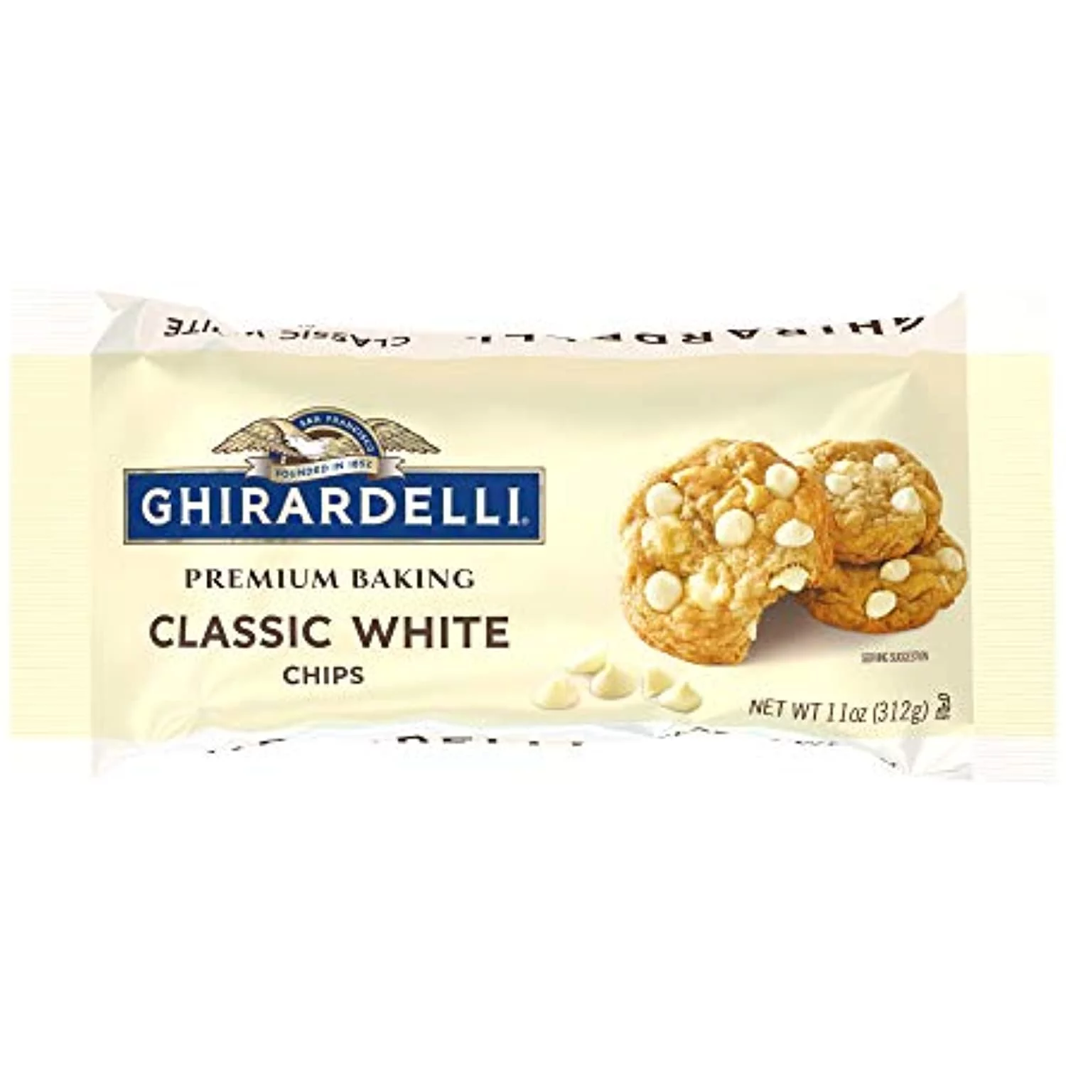Ghirardelli Classic White Chocolate Premium Baking Chips - 11 Oz. (312G)?, Pack Of 6