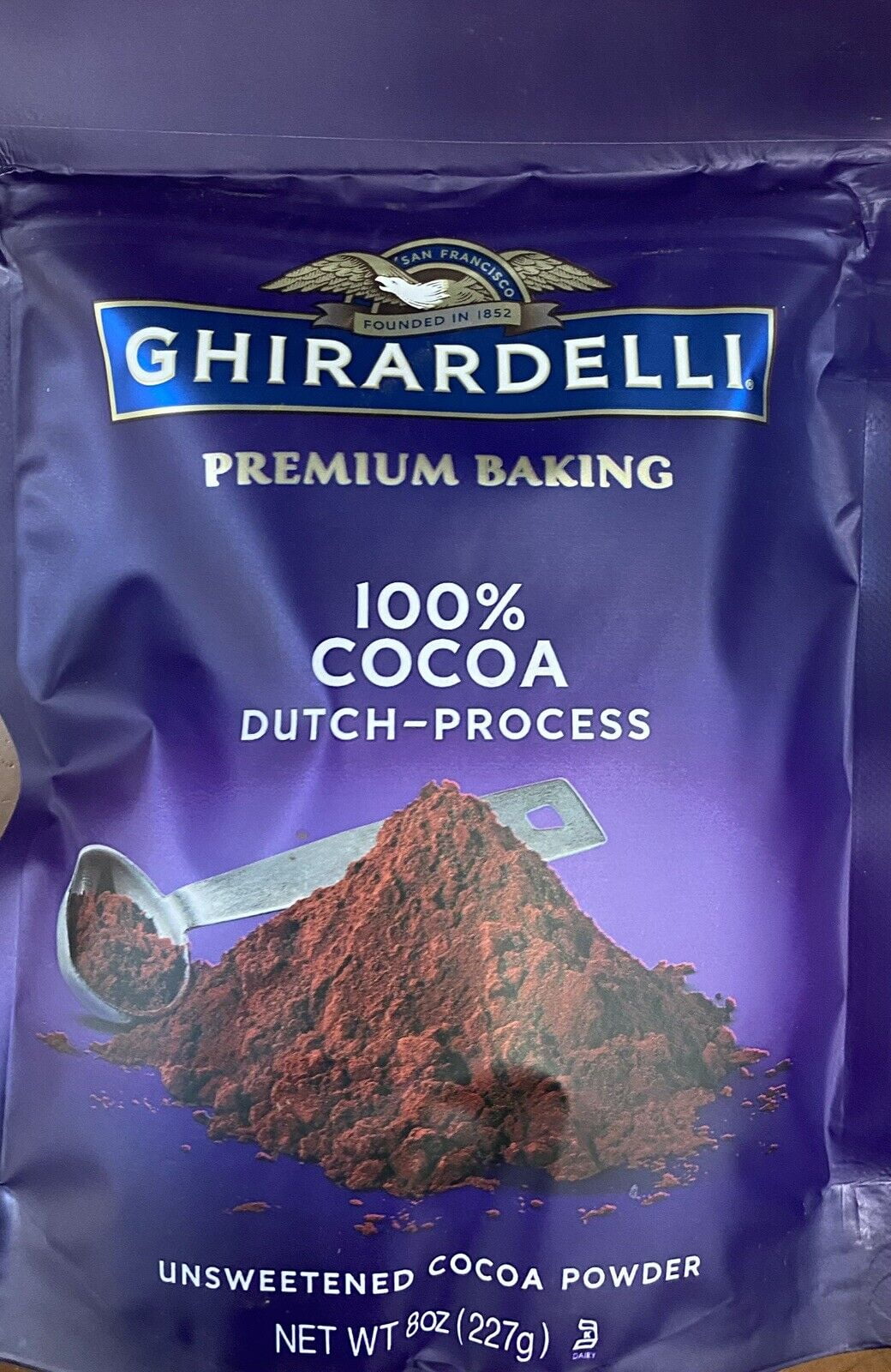 GHIRARDELLI Premium Baking DUTCH PROCESS 100% Unsweetened Cocoa Powder 8 oz Bag