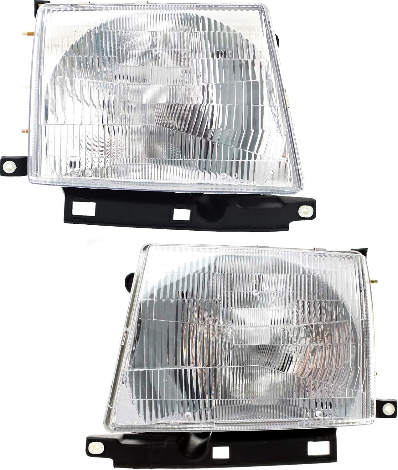 Evan-Fischer Headlight Set Compatible with 1997-2000 Toyota Tacoma Left Driver and Right Passenger Side Halogen With bulb(s) Pack of 2