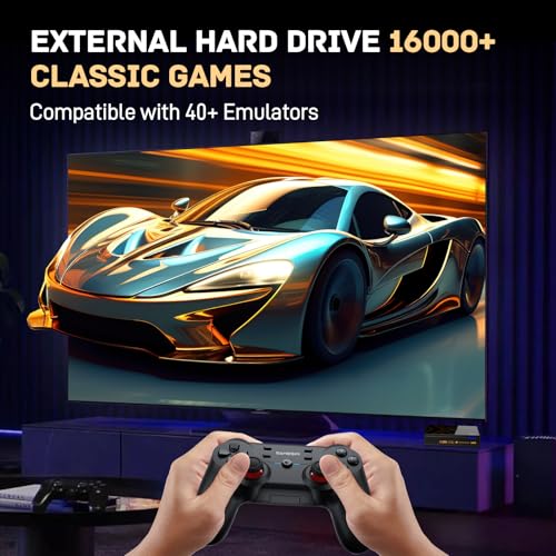 Kinhank Super Console X5 PRO Retro Gaming Console with 16000+Games, Android 12.0 OS, RockChip RK3588S, Emulator Console, 8K UHD Output,WI-FI 6,BT 5.0,AV1, SATA 3.1, Gigabit Ethernet