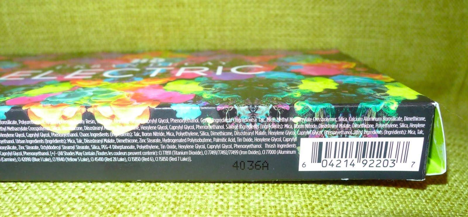 Urban Decay Electric Pressed Pigment Eyeshadow Palette with Brush