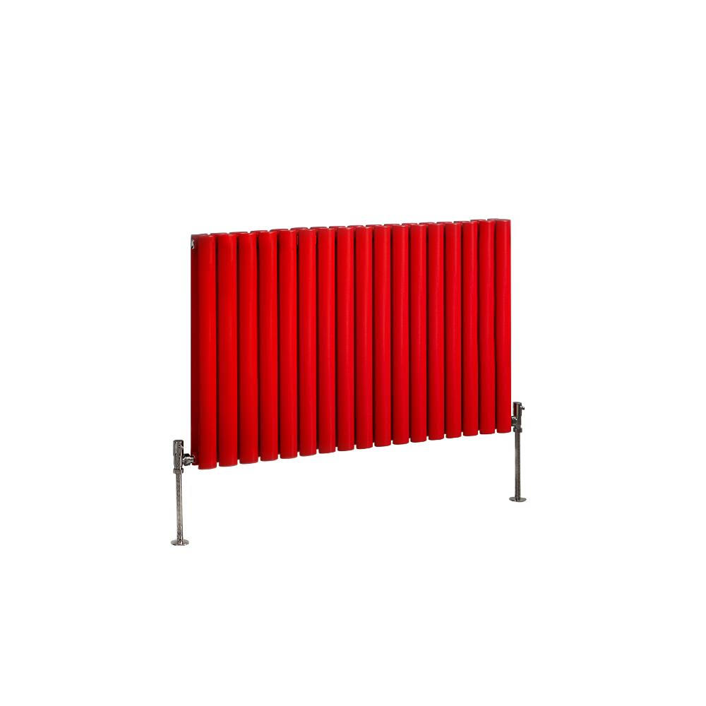 Hudson Reed Revive - Hot Water Radiator - Choice of Sizes - Horizontal European Design - Red