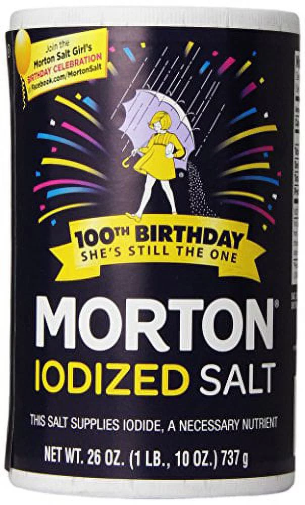 Morton Iodized Salt, 26 oz (Pack of 16)